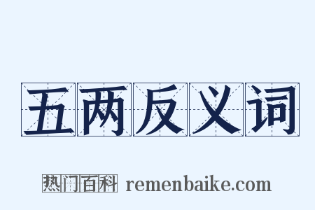 五两反义词是什么意思的图片